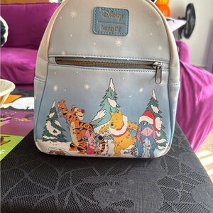 Loungefly Winnie the Pooh and Friends Holiday Mini Backpack Purse